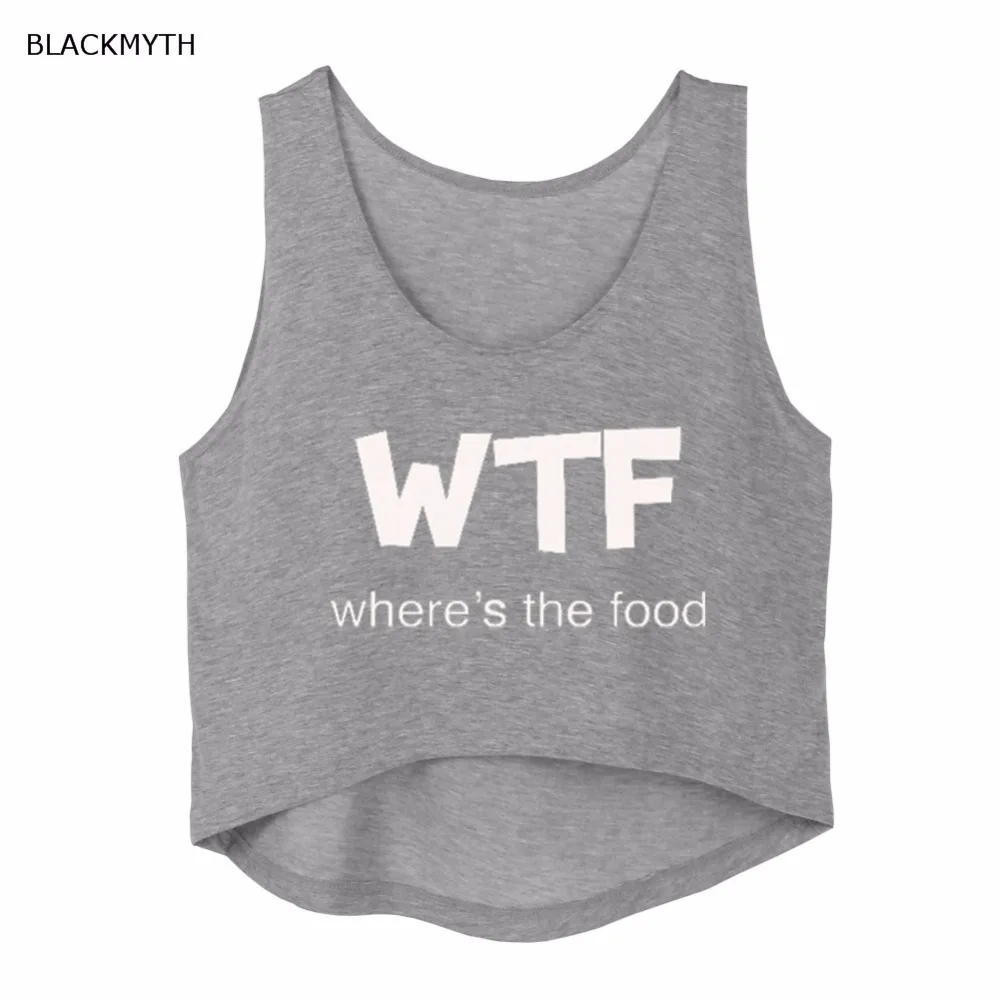 BLACKMYTH WTF where's the fat черные серые летние женские футболки без рукавов для фитнеса