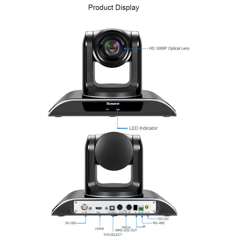 TONGVEO VHD20N CCTV Смарт SDI камера вращающийся экран 1080p FHD Видео PTZ ультра широкоугольная видеокамера с 3G-SDI DVI HDMI выходом