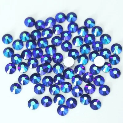 Color AB Glue on Glitter Flatback Glass Crystal Non Hot fix rhinestone For Gymnastics Clothes Shoes 3D Nail Art Decoration