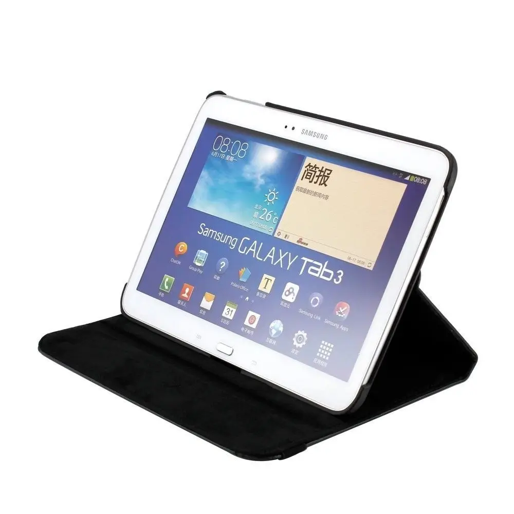 For Samsung Galaxy Tab 3 10.1 inch P5200 P5220 P5210 Tablet PU Leather Case Cover 360 Rotating Smart Stand Screen Protector | Компьютеры и