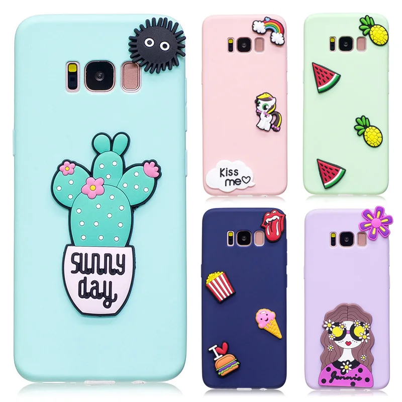 Мягкий ТПУ чехол для Samsung Note 8 3D Силиконовая игрушка мультяшная задняя крышка Funda S9
