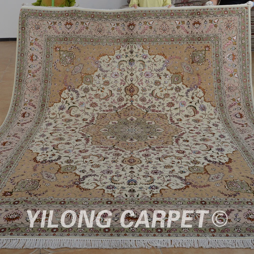Yilong 8 'x 10' турецкие шерстяные ковры персидские розовые Изысканные ручной