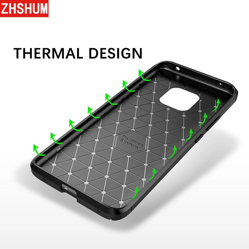 Роскошный чехол для huawei Коврики 20 Pro Lite мягкий силиконовый бампер из углеродного
