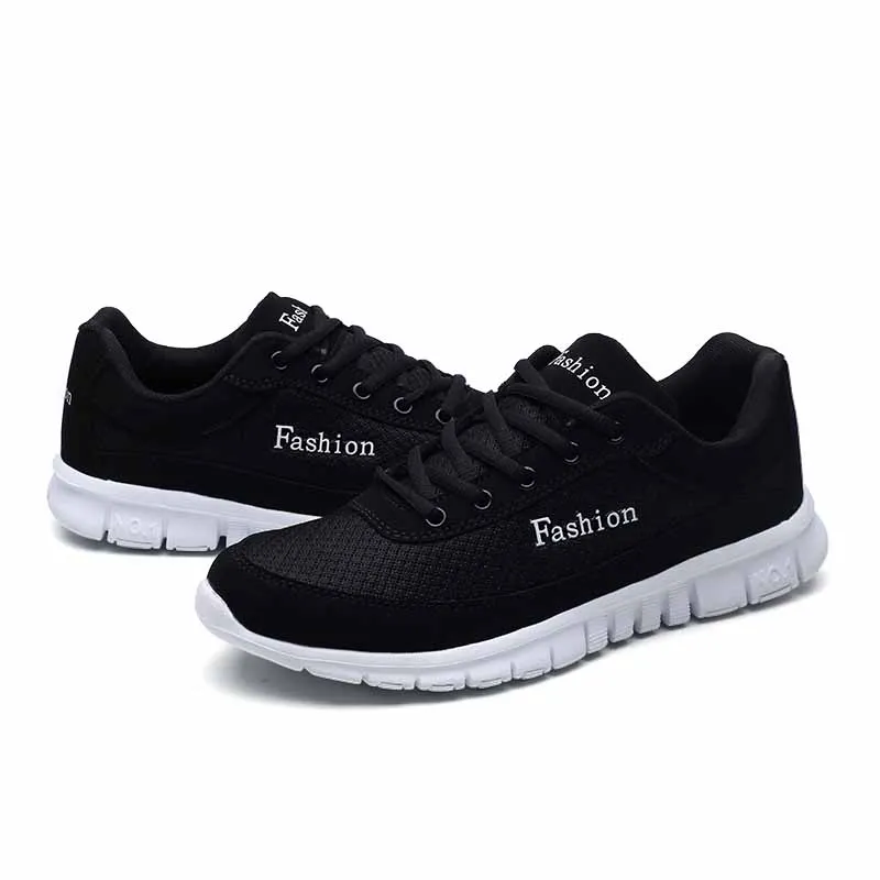 Running Shoes Men Breathable Sneakers Slip-on Run Sports Fitness Walking for Mesh EVA Lightweight Sport zapatos hombre | Спорт и