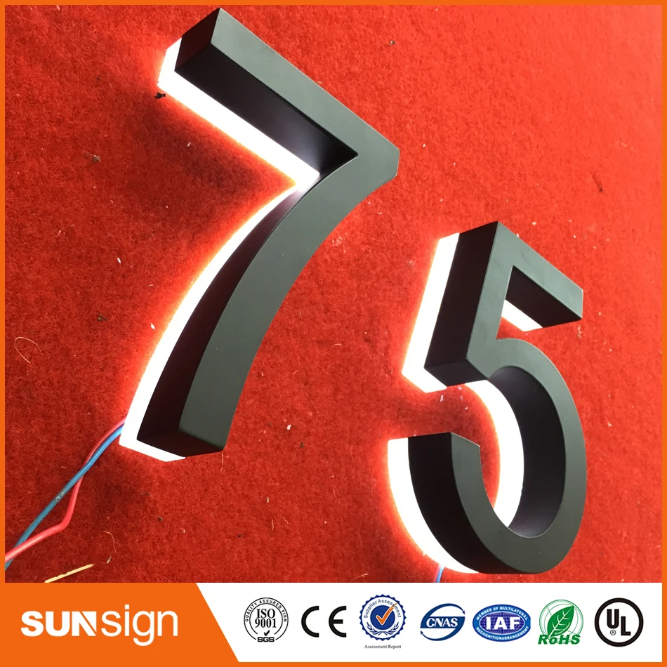 Светодиодная подсветка из нержавеющей стали 25 см|shop sign|led house numbersled channel letters |