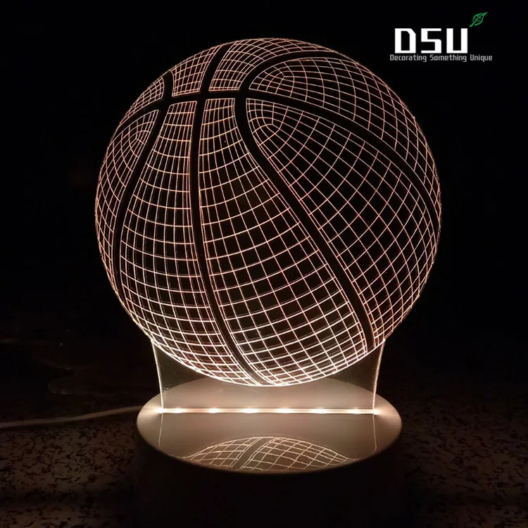 7 Colors Changing Basketball Light Optical Illusion 3D Glow LED Lighting Toys Night with Remote Control | Освещение