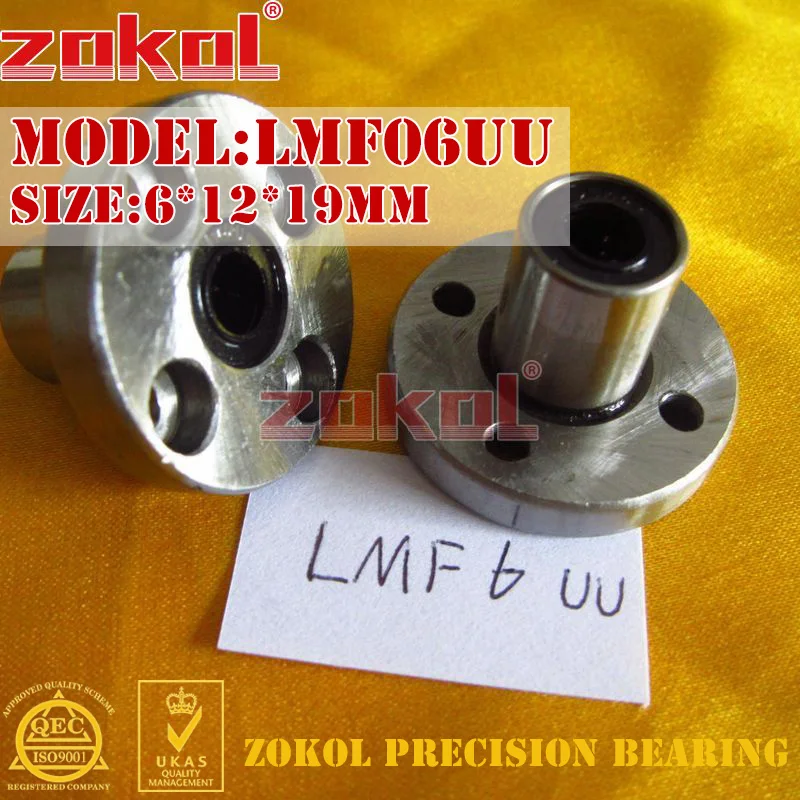ZOKOL LMF6UU подшипник LMF06UU круглый фланец линейный 6*12*19 мм|bearing bearing|bearing linearbearing 12 |