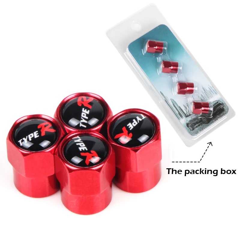 Чехол на клапан для шин Honda TYPER Civic 4 шт. чехол с металлическими колпачками клапанов