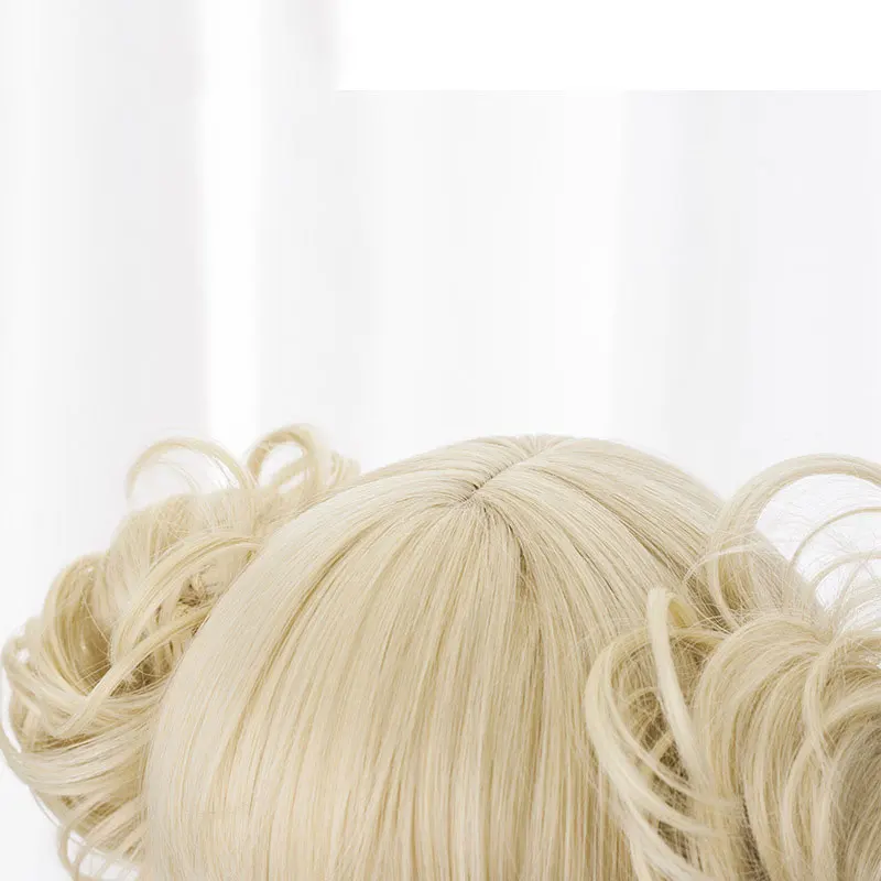 My Boku no Hero Academia Akademia Himiko Toga Short Light Blonde Ponytails Heat Resistant Cosplay Costume Wig+Cap |