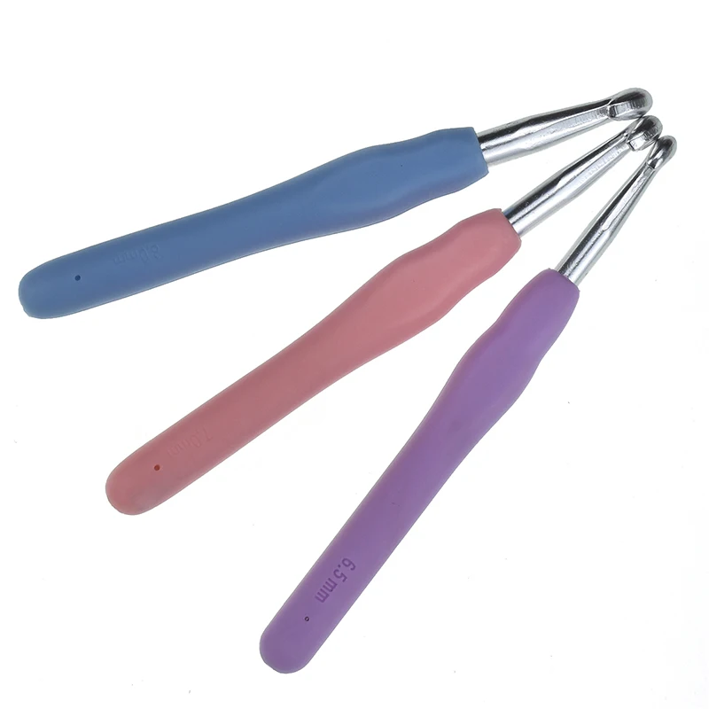 Набор крючков большого размера 3 шт. набор для вязания мягкие ручки спицы