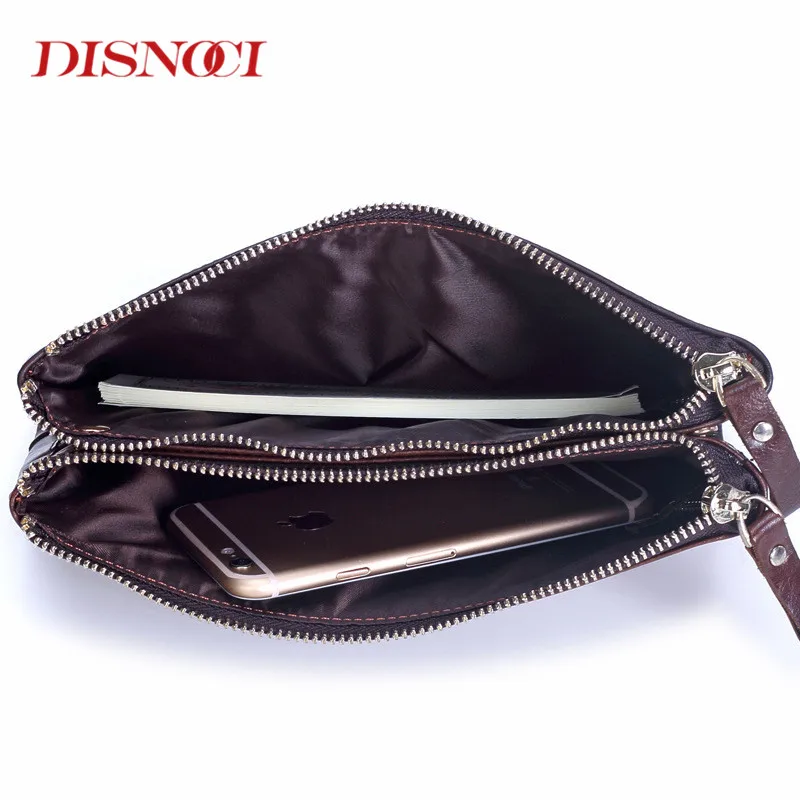 Роскошный мужской кошелек DISNOCI из коровьей кожи клатч кошельки деловые
