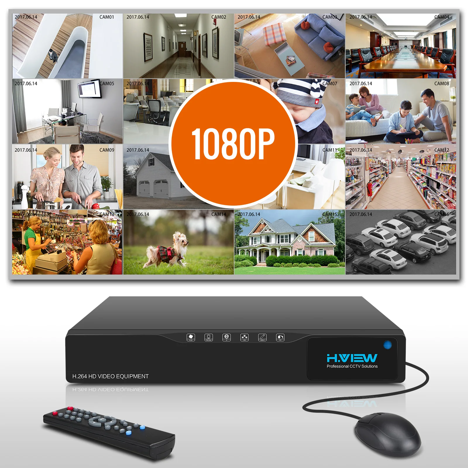 16 CH 1080 P CCTV DVR Регистраторы H.264 HDMI сети цифровой видео AHD Камера для дома