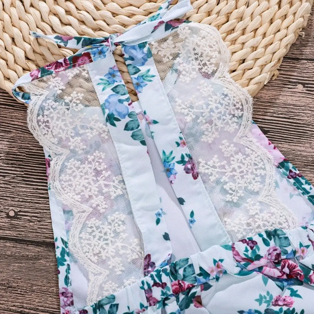 2018 Новый брендовый Детский комбинезон с цветочным рисунком для маленьких