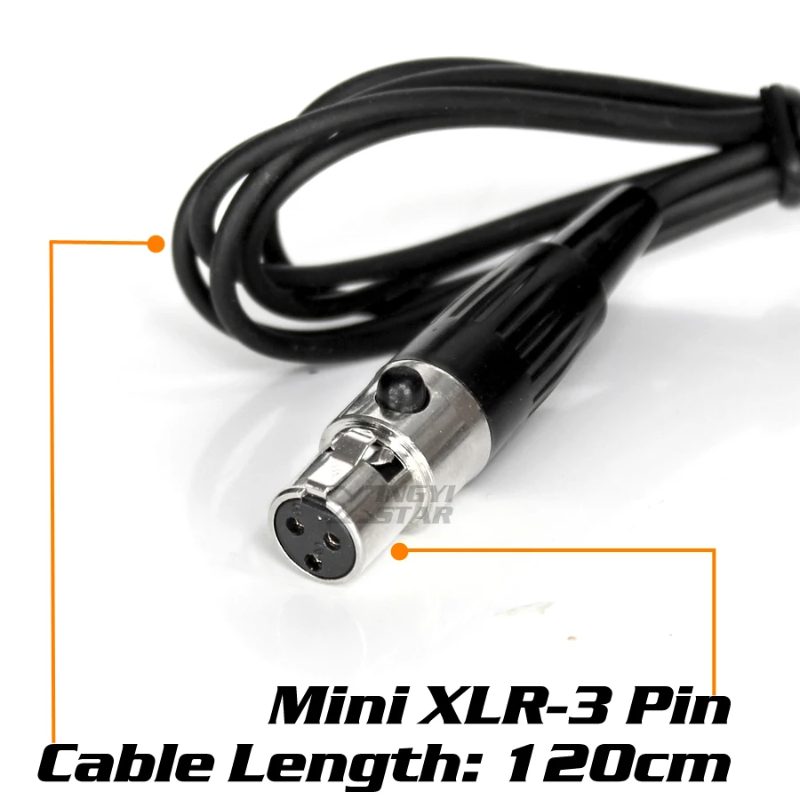 Профессиональный петличный микрофон Mini XLR 3 Pin TA3F с зажимом для лацкана