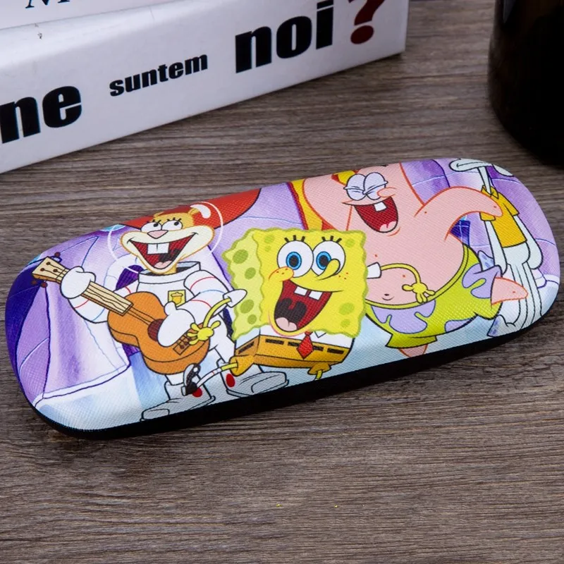 Spongebob комический персонаж мультфильма милый креативный мальчик и девочка студентка близорукость очки чехол Портативный Мода леди Чехол для очков