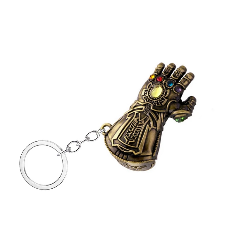 Цвет: желтый SG железный человек перчатка брелок Marve l Мстители Endgame Thanos Infinite power Gauntlet металлические брелки для мужчин фанатов Сувенирные ювелирные изделия - Цвет: Цвет: желтый