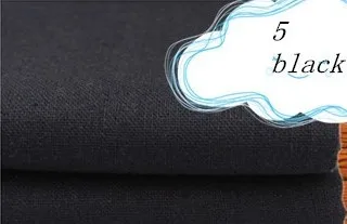 5black 1 метр ткань из льна и хлопка для пошива стеганая Лоскутная Ткань DIY шторы в простом стиле из плотной ткани telas жира четверти ручной работы Рукоделие zakka - Цвет: 5black