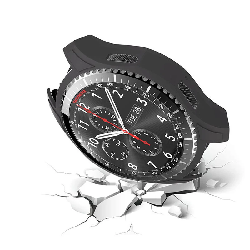 Защитный чехол для часов Samsung Gear S3 Frontier 22 мм smartwatch R760 силиконовый цветной рамка
