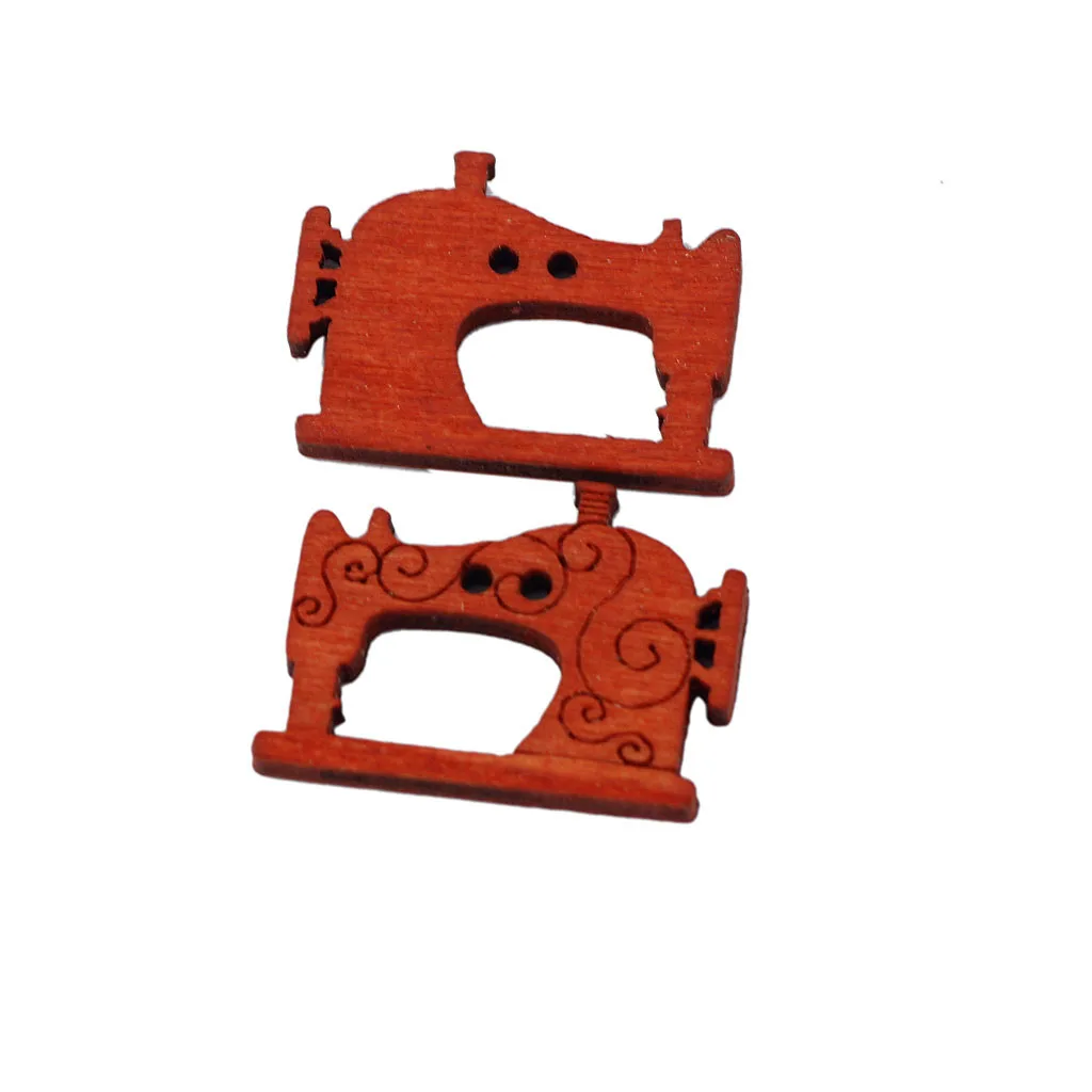 50 шт. деревянные пуговицы с плоским основанием для рукоделия скрапбукинга