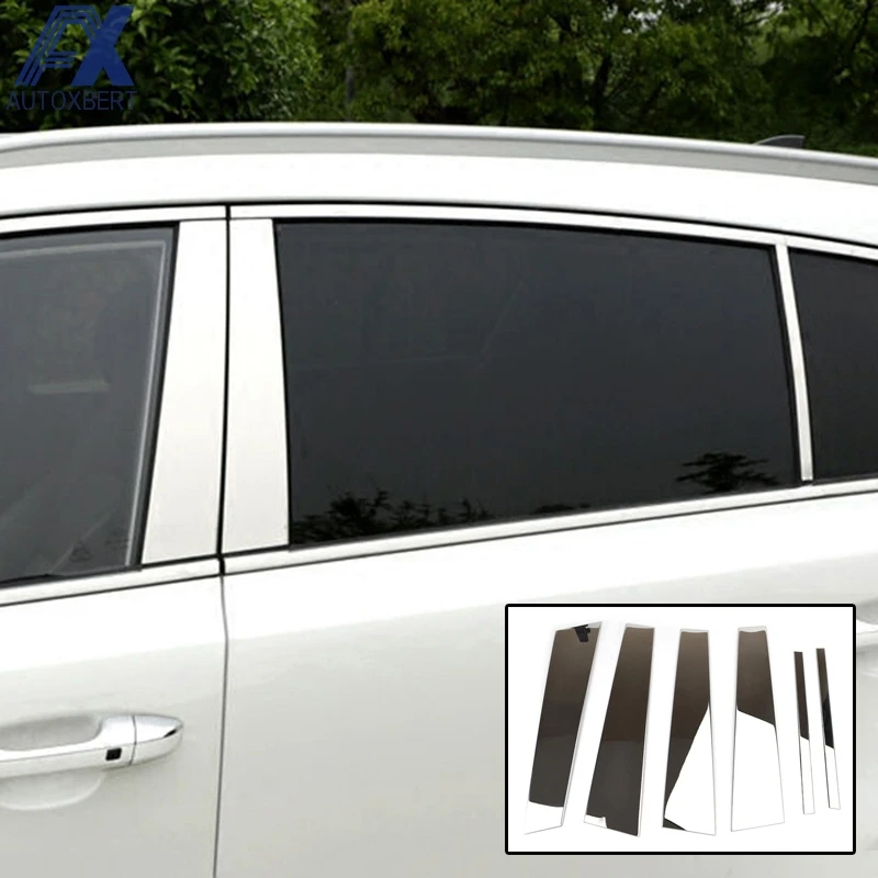 

AX Car Styling Chrome Window Pillar Post Posts Cover Trim Garnish Molding Bezel Accent Stainless 6pcs For Kia Sportage 2017-2020