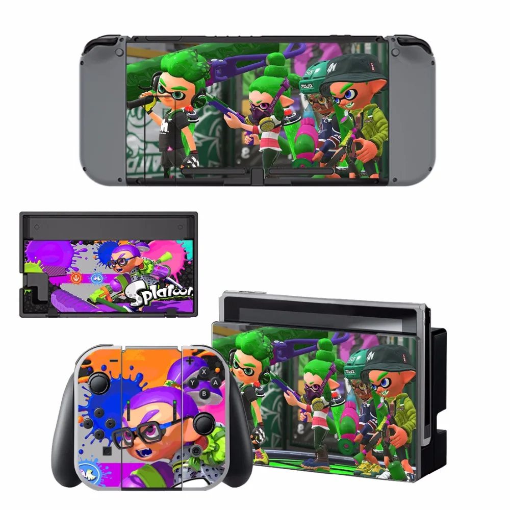 Cend наклейки на переключатель виниловых шкуров наклейка для консоли nintendo Switch и контроллера кожи набор-для Splatoon 2