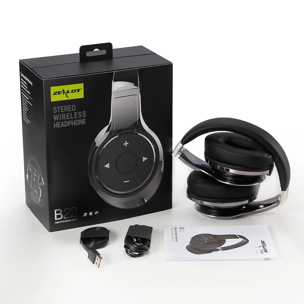 Zealot B22 Bluetooth наушники Складные стерео гарнитура Беспроводные басовые наушники с микрофоном для мобильных телефонов сенсорное управление