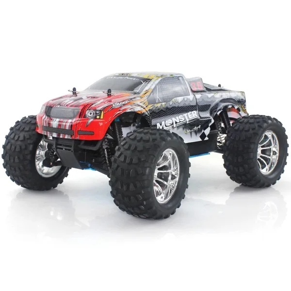 Rc автомобиль hsp 1/10 нитро бензин 4wd внедорожный монстр грузовик(пункт № 94188 - Цвет: red with starter