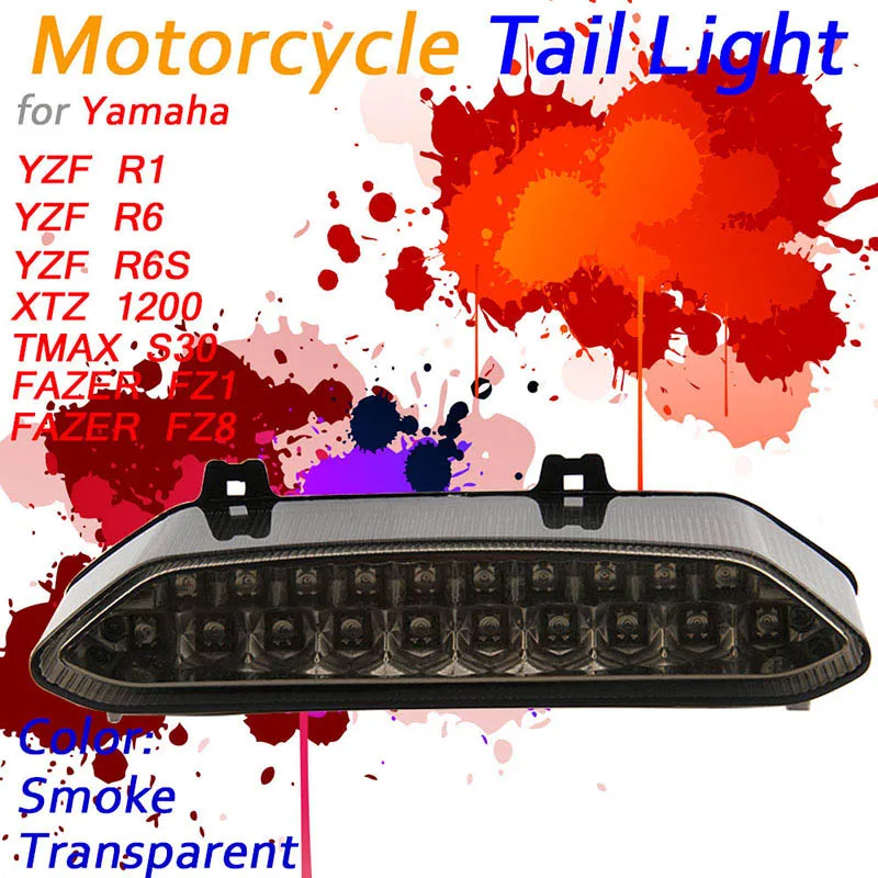 Светодиодный задний фонарь для Yamaha YZF R6 R1 FAZER FZ1 FZ8 TMAX S30 1200Z встроенный поворотный