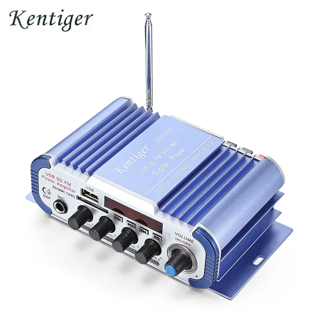 Kentiger HY-604 HiFi 4 канала стерео аудио удаленного Управление усилитель фильтрации и