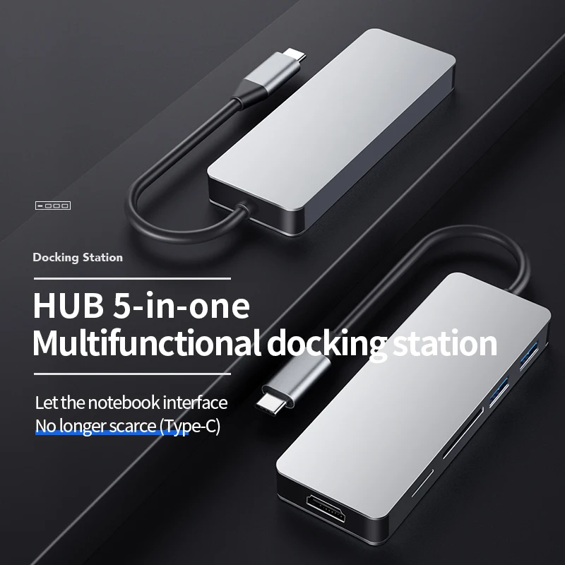 5 в 1 USB C концентратор Thunderbolt 3 type телефонный адаптер OTG для MacBook Chromebook samsung S8 S9 huawei