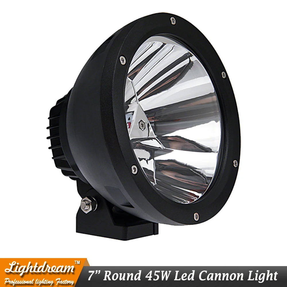 Пара 7 дюймов 45 Вт черный хром круглый светодиодный светильник спот