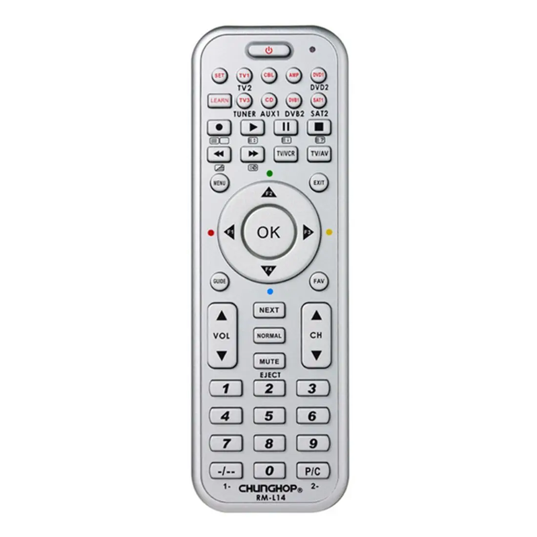 Chunghop rm l14 Универсальный Умные ПДУ с узнать Функция для ТВ CBL DVD SAT DVB Управление Лер