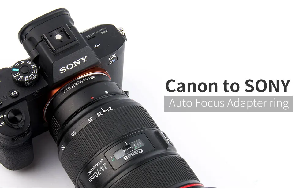 Автофокус EF-NEX Адаптер для крепления объектива для sony Canon EF EF-S объектив для E-Mount NEX A7 A7R A7s NEX-7 NEX-6 5 камера полная Рамка