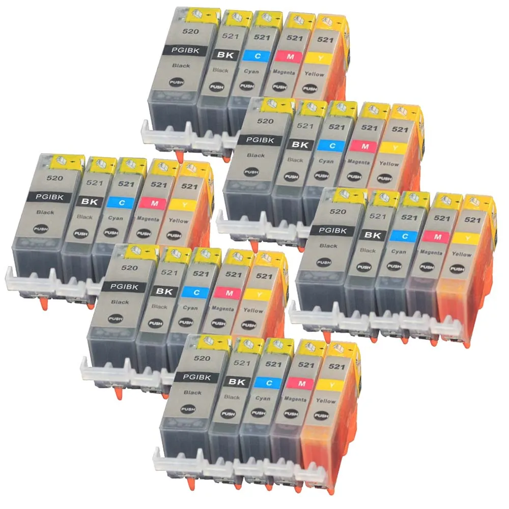 PGI 520 CLI 521 картридж для Canon PGI520 CLI521 PIXMA MP540 MP550 MP560 MP620 MP630 MP640 IP3600 IP4600 IP4700|Чернильные