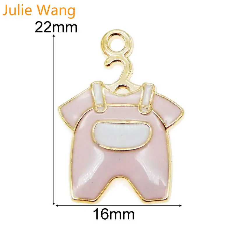 Подвеска Julie Wang 6 шт. эмалированная ткань смешанный кулон разных тонов розового