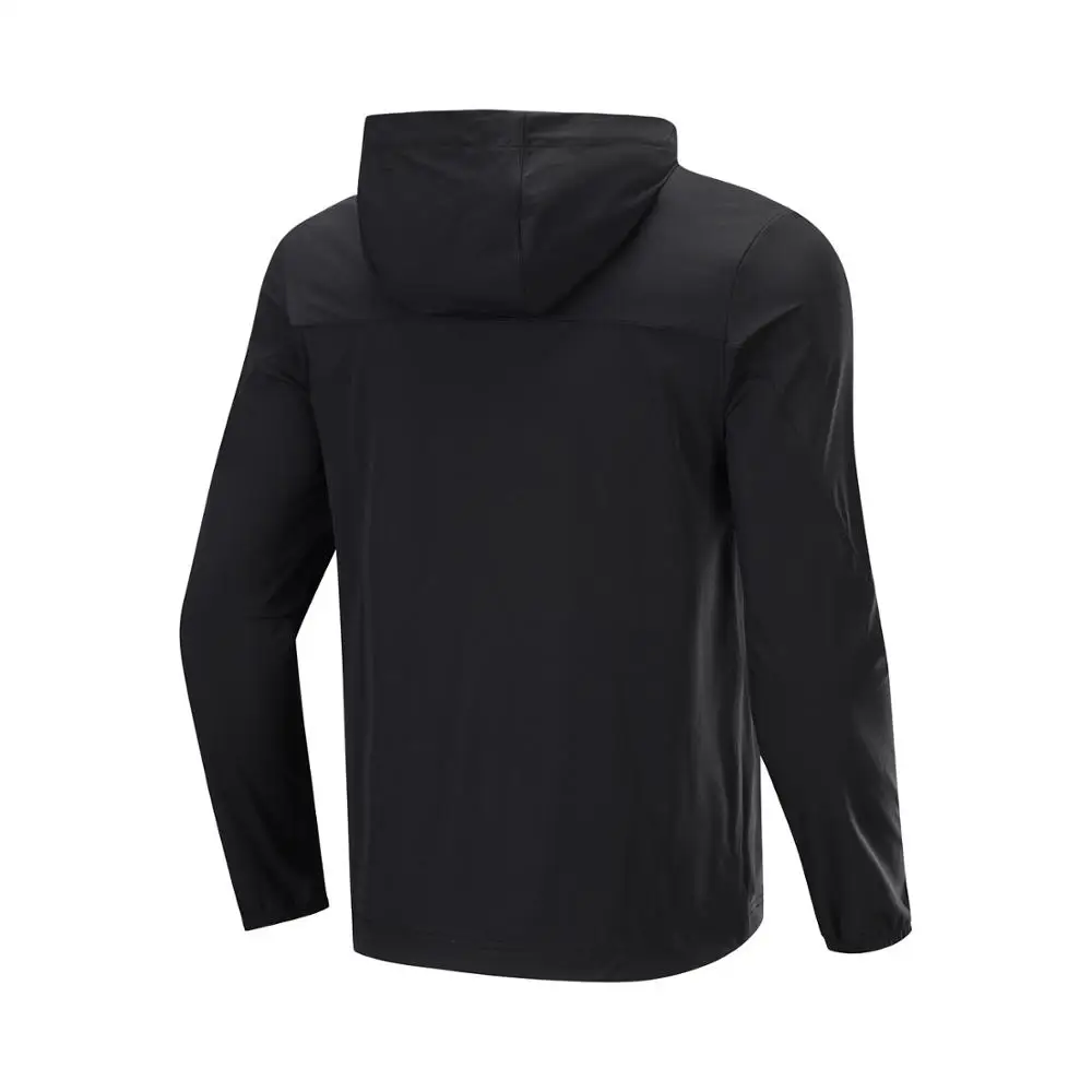 Мужская Спортивная ветровка Li-Ning спортивная куртка с капюшоном и подкладкой из 90%