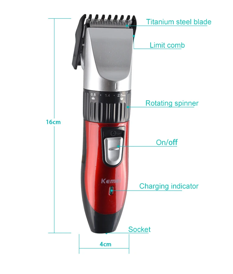 kemei hair trimmer rechargeable clipper cutting shaving machine electric shaver for man beard styling tools | Бытовая техника