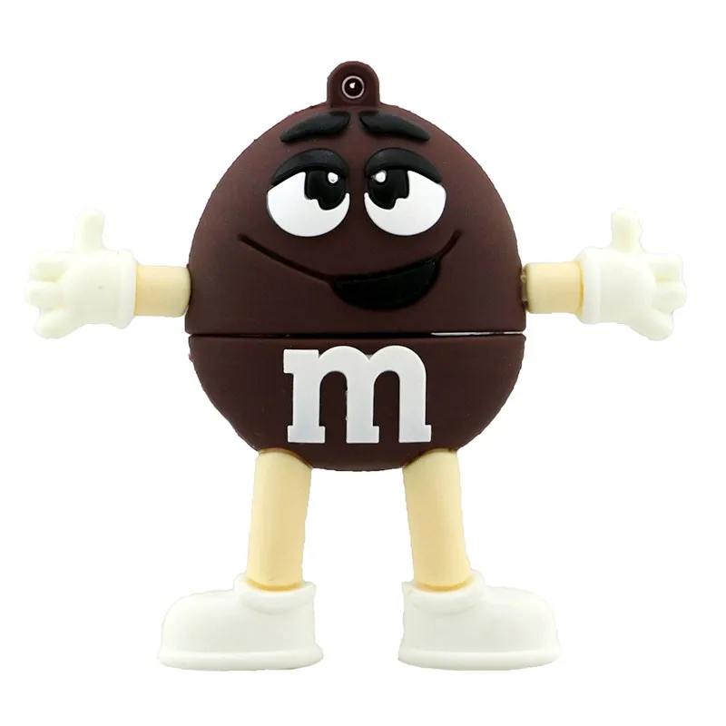 Прекрасный USB 2,0 мультфильм шоколад M&M радужные бобы конфеты USB флэш-накопитель 4 ГБ 8 г 16 ГБ 32 ГБ 64 Гб Флешка флэш-карта памяти подарки