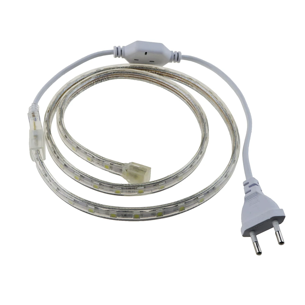 Гибкий светодиодный светильник SMD 5050 220 В перем. Тока 1 м/2 м/3 М/4 м/5 м/6 м/7 м/8 м/9 м/10