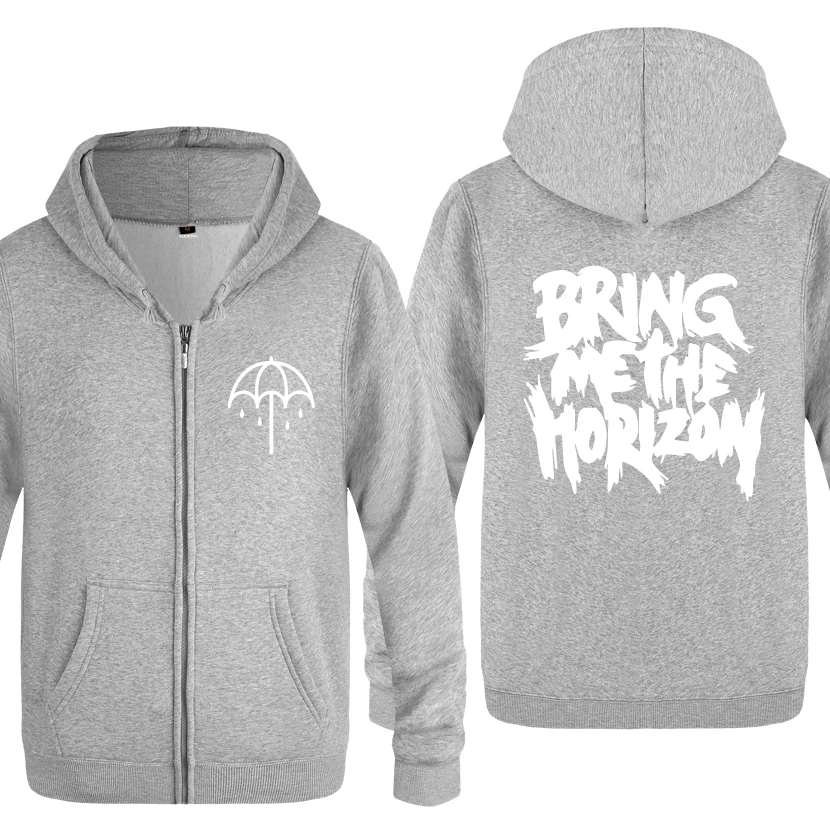 Bring Me The Horizon толстовки рок-группы мужские мужские флисовые кардиганы на молнии толстовки с капюшоном - Цвет: HUIY BAT