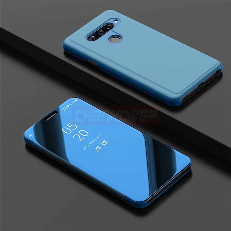 Прозрачный умный флип чехол с зеркалом для LG V40 ThinQ подставка Флип Кожаные чехлы V30