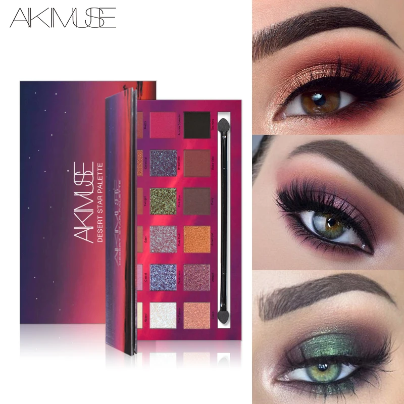 Aikimuse Очаровательная палитра теней для век 18 видов цветов Make up Палитра матовая