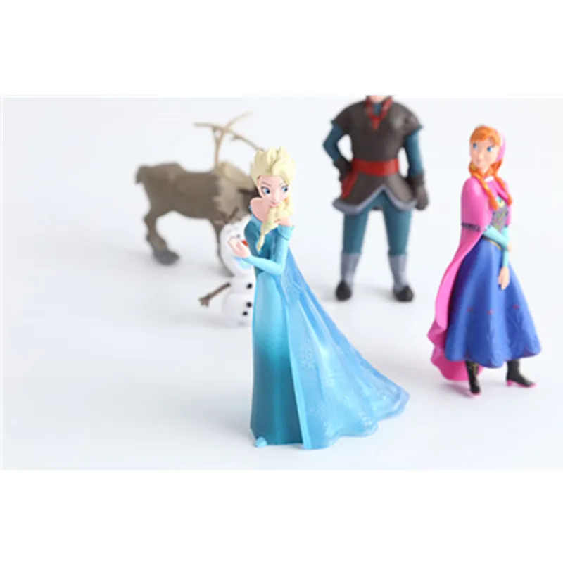 Disney Frozen 5 шт. Анна Эльза Кристофф Свен Олаф ПВХ Экшн фигурки модели кукол