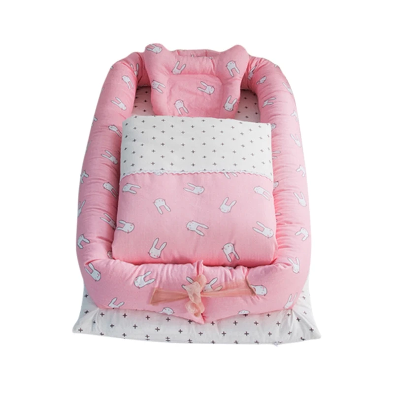 4 шт. мягкие бортики для кровати из хлопка новорожденных портативные кроватки