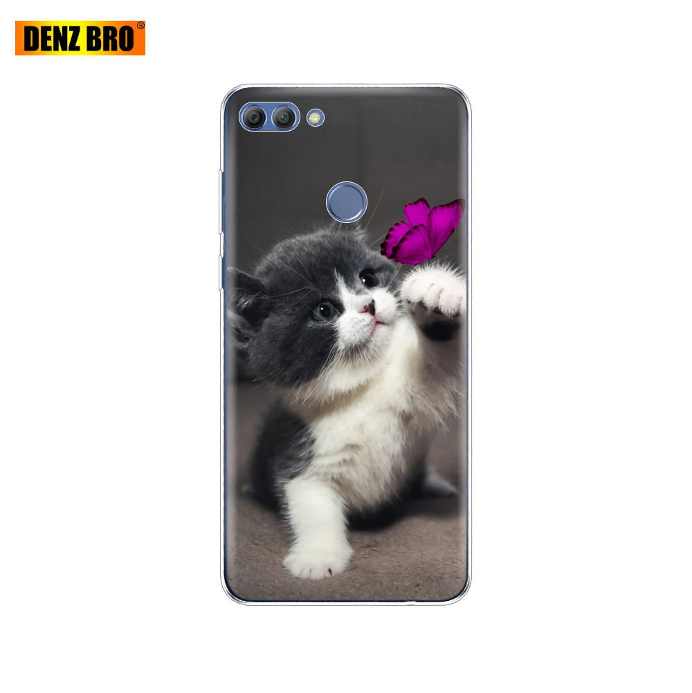 61905 Чехол для huawei P smart Enjoy 7 S, Мягкий ТПУ силиконовый чехол на заднюю панель, чехол для телефона 360, полный защитный прозрачный чехол с рисунком, бампер - Цвет: 61905