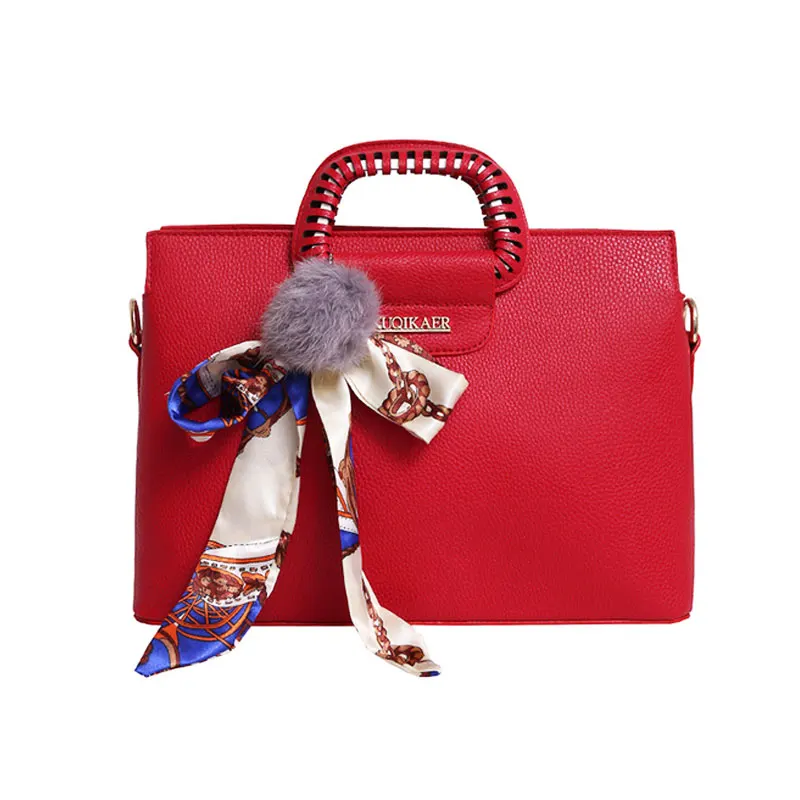 Женские Сумки Кожаные Высокого Качества Одного Плеча Шарф Новый 2017 Мода Дамы Tote