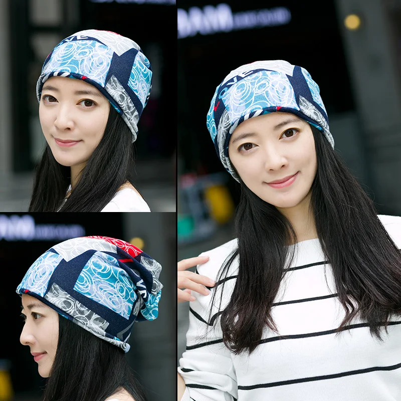 Новинка 2020 Женская осенне зимняя многофункциональная вязаная шапка хип хит Skullies