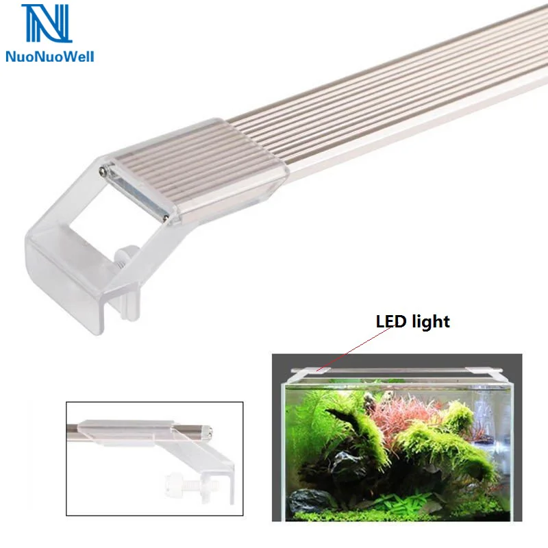 

High Transparency Fish Lamp Aquarium Waterproof Landscaping Light Fish Tank Aluminium Alloy LED Bracket Lamp