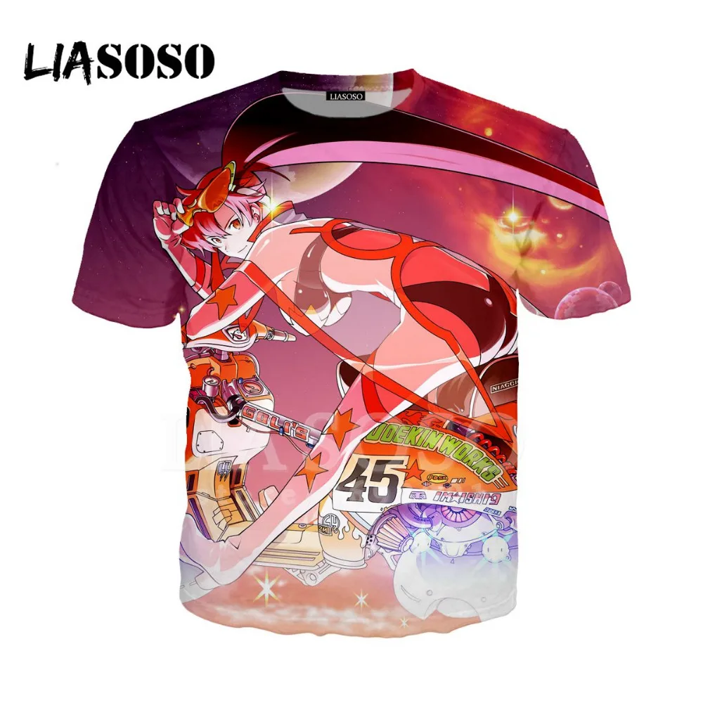 Женская и мужская футболка с 3D принтом Tengen Toppa Gurren Lagann Simon kamina Yoko летняя в стиле хип