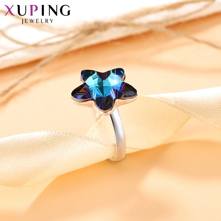 Ювелирные украшения xuping форма пентаграммы кольцо Изысканные кристаллы от Swarovski новейшие идеальные рождественские подарки M62-10011
